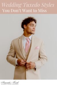 Tan Vested Wedding Tuxedo with Trim & Classy Style by Vinci